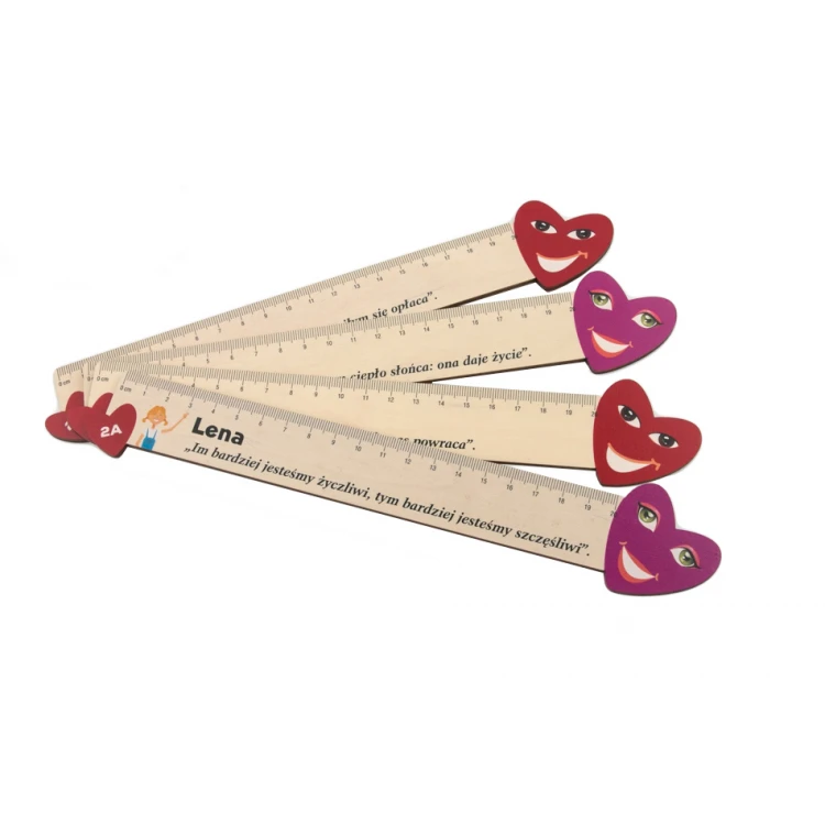 Valentinstag Holzlineale - farbiger UV-Druck - LIN003
