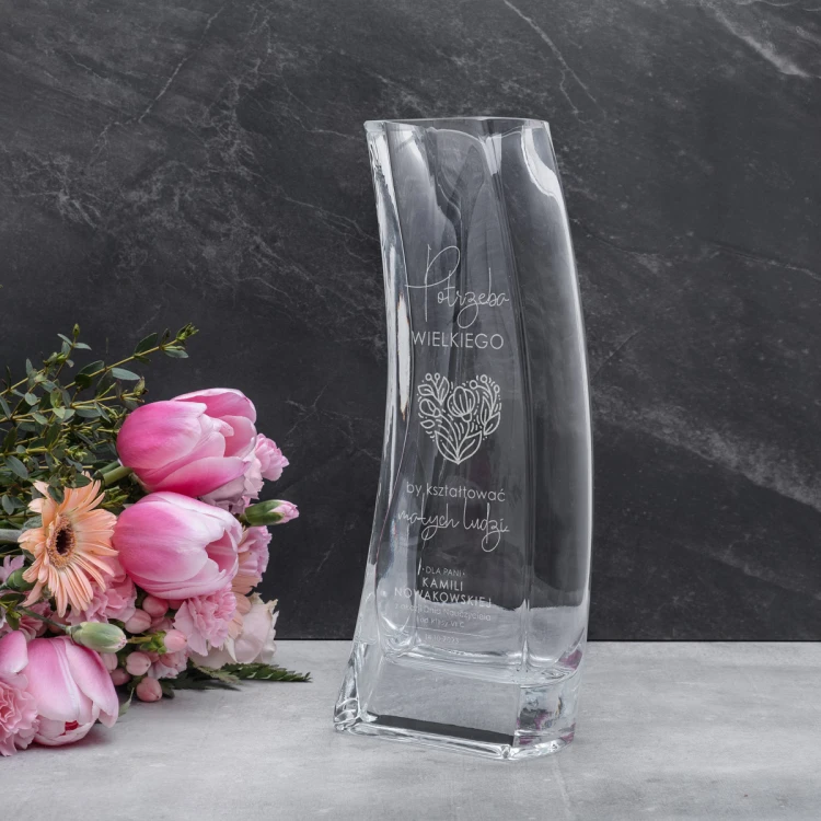 Vase mit Gravur - Lilie - WAZ015 - Tag des Lehrers