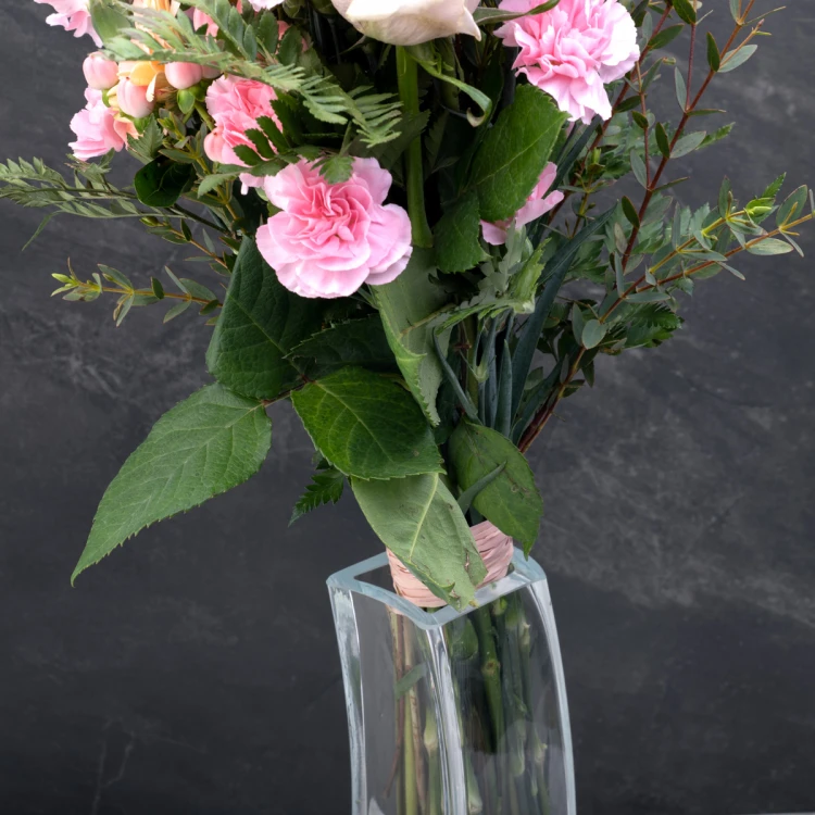 Vase mit Gravur - Lilie - WAZ016 - Goldene Hochzeit