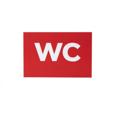 WC - ADA Schild mit erhabenen Buchstaben in Braille-Schrift - Größe 100x150mm - TAB278