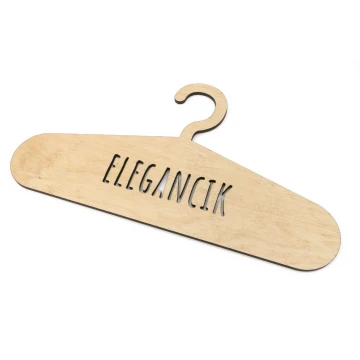 Laser-geschnittener Holzkleiderbügel - Elegancik - WIS010