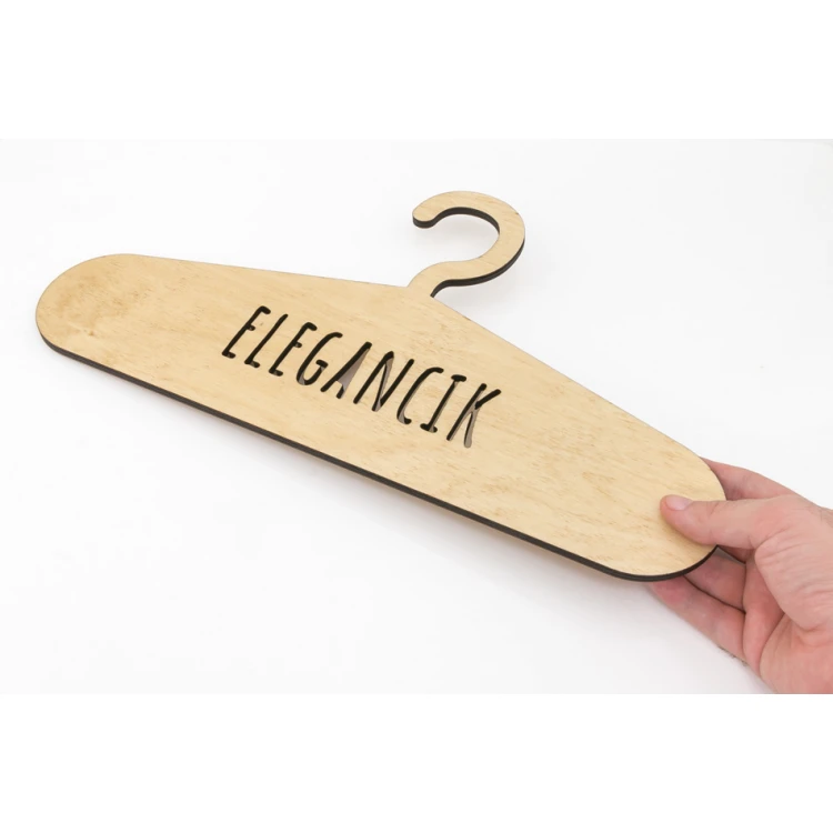 Laser-geschnittener Holzkleiderbügel - Elegancik - WIS010