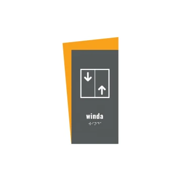 Aufzug - Schild mit Braille-Schrift - Größe 130x250mm - Hartes PVC - HORIZON - TAB309