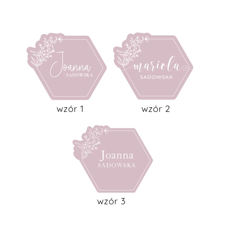 Hochzeitsetiketten aus transparentem Plexiglas mit UV-Druck - WIN017