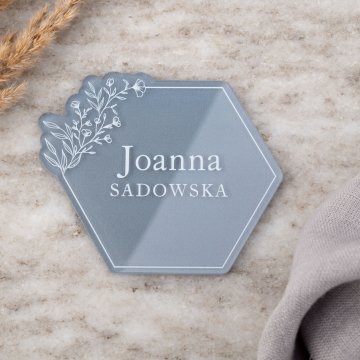 Hochzeitsetiketten aus transparentem Plexiglas mit UV-Druck - WIN010