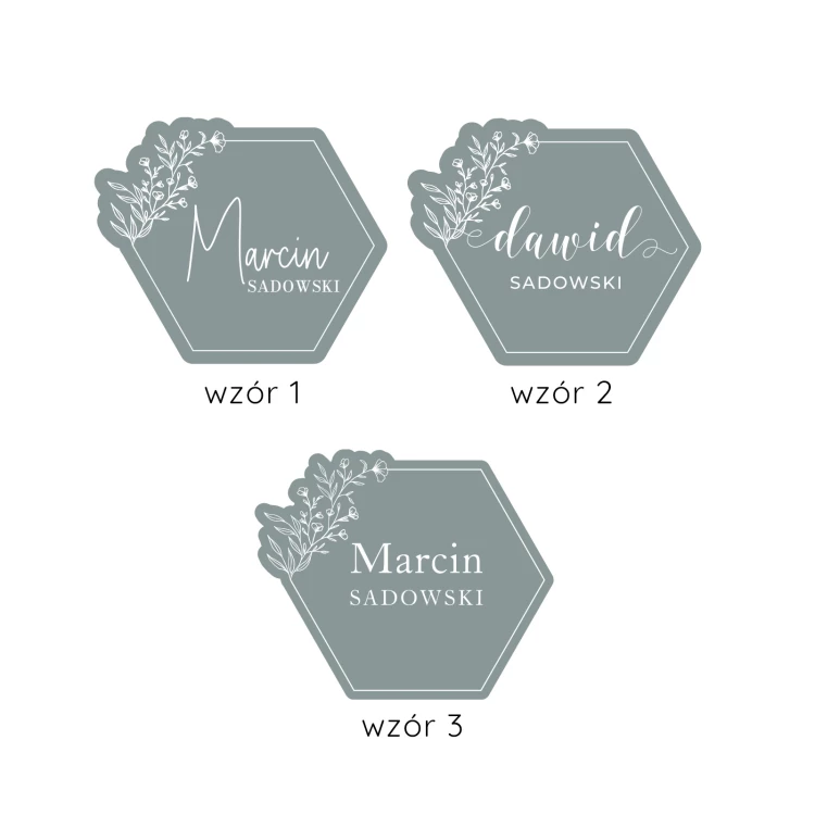 Hochzeitsetiketten aus transparentem Plexiglas mit UV-Druck - WIN010