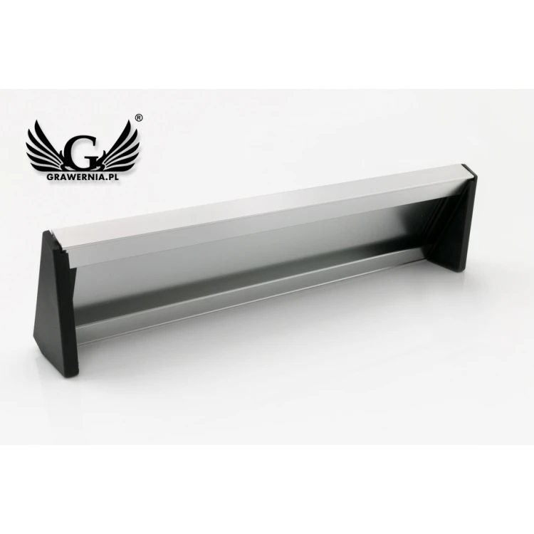 Schreibtischvisitenkarte mit graviertem Schild - Silber - WIZ001