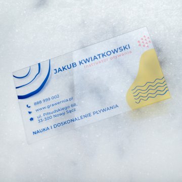 Visitenkarten aus transparenter Folie - WIZ040 - farbiger UV-Druck