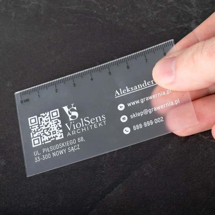 Satinierte, gefrostete Visitenkarten - WIZ046 - farbiger UV-Druck