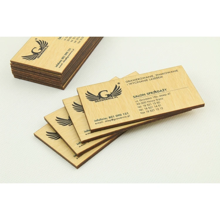 Holzvisitenkarten - Digitaler UV-DRUCK
