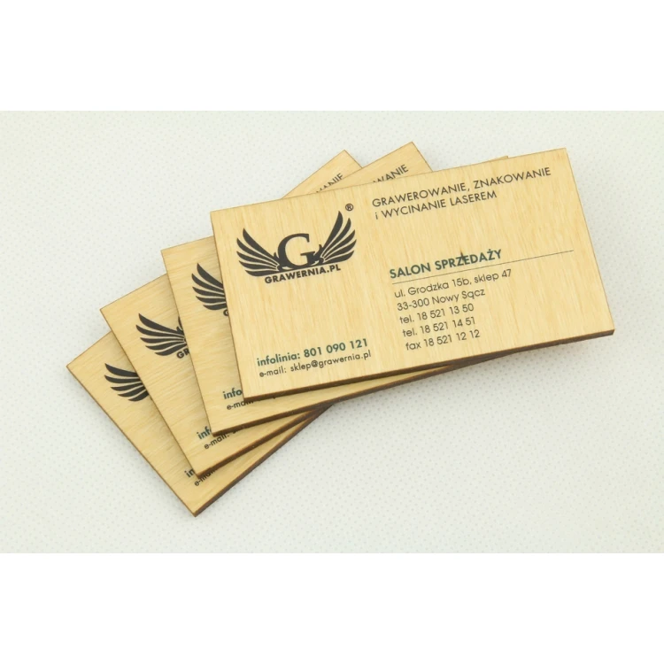 Holzvisitenkarten - Digitaler UV-DRUCK