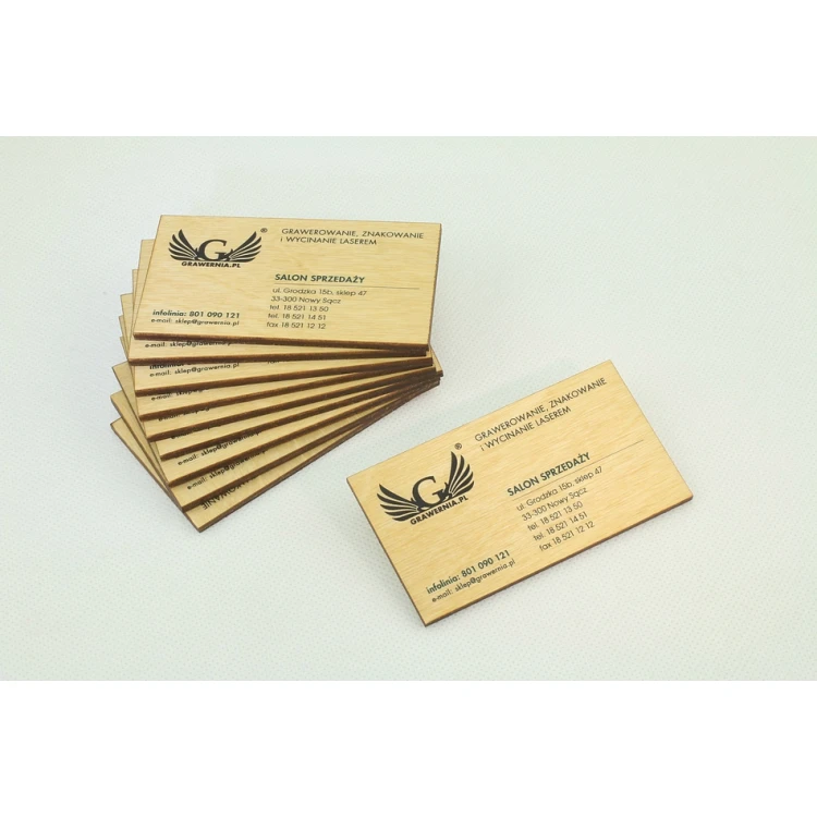 Holzvisitenkarten - Digitaler UV-DRUCK