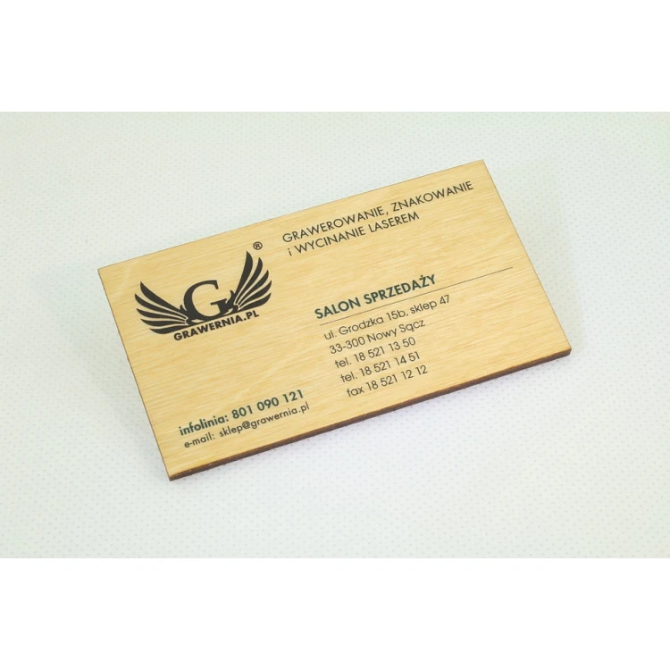 Holzvisitenkarten - Digitaler UV-DRUCK