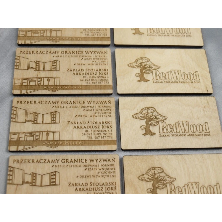Holzvisitenkarten - lasergraviert