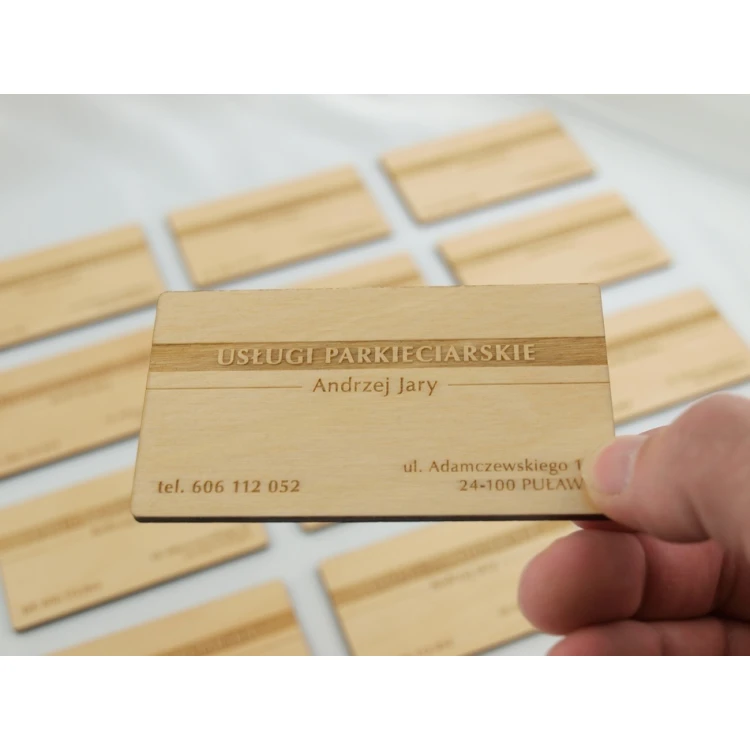 Holzvisitenkarten - lasergraviert