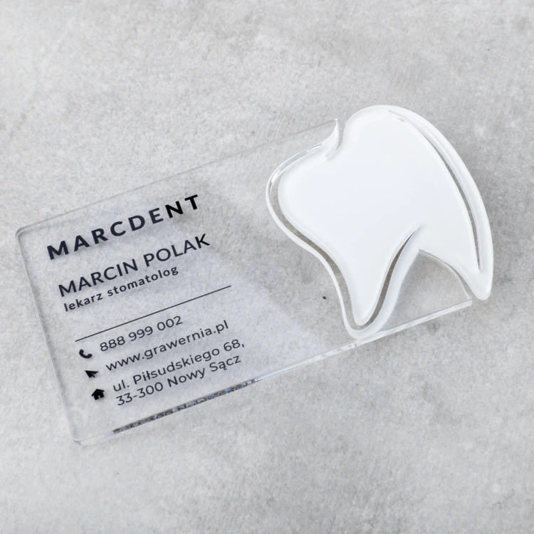 Visitenkarten aus transparentem Plexiglas - WIZ043 - farbiger UV-Druck
