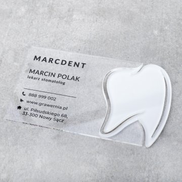 Visitenkarten aus transparentem Plexiglas - WIZ043 - farbiger UV-Druck