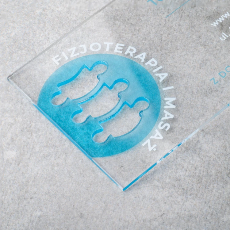 Visitenkarten aus transparentem Plexiglas - WIZ044 - farbiger UV-Druck