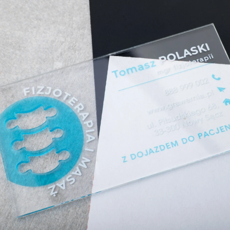Visitenkarten aus transparentem Plexiglas - WIZ044 - farbiger UV-Druck