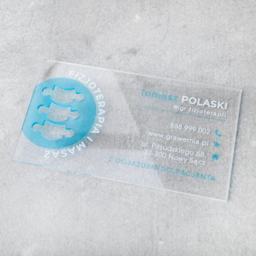 Visitenkarten aus transparentem Plexiglas - WIZ044 - farbiger UV-Druck