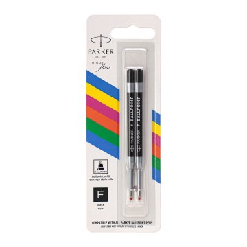 Parker QUINKFLOW Economy Kugelschreibermine - Größe F (fein) - schwarze Tinte - WKP008