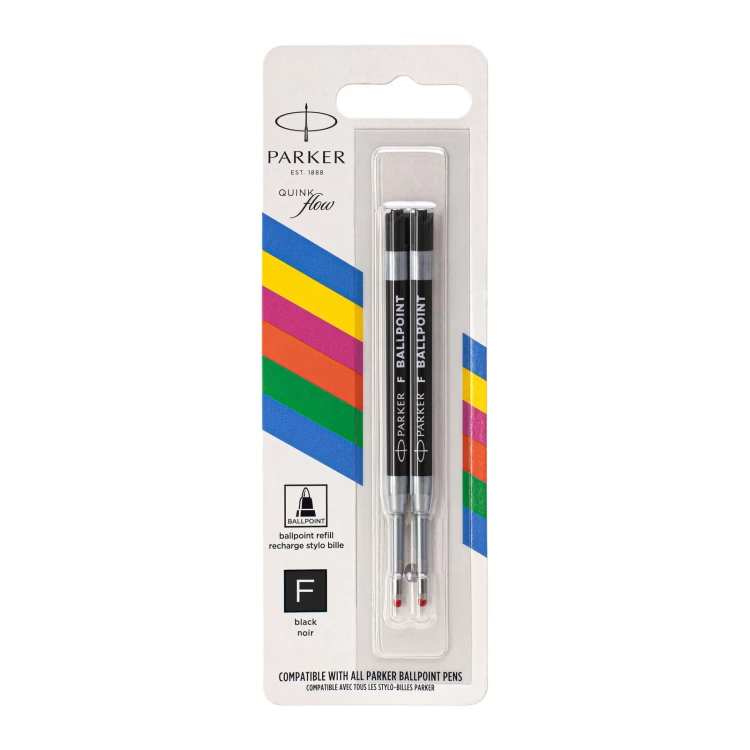 Parker QUINKFLOW Economy Kugelschreibermine - Größe F (fein) - schwarze Tinte - WKP008