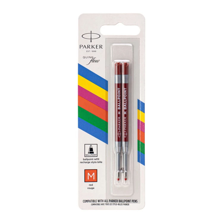Parker QUINKFLOW Economy Kugelschreibermine - Größe M (mittel) - rote Tinte - WKP009