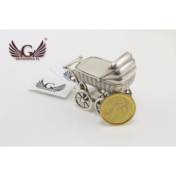 SILBERNER WAGEN - Andenken an die Heilige Taufe - Silber - Modell SRB009