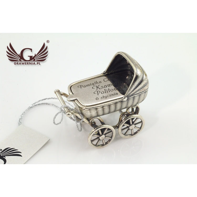 SILBERNER WAGEN - Andenken an die Heilige Taufe - Silber - Modell SRB009