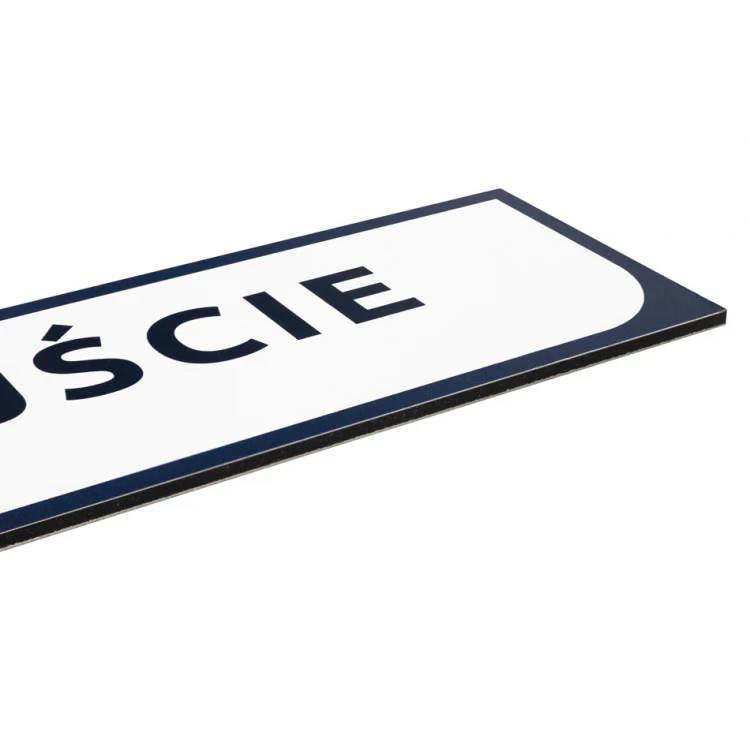Ausgang - Richtungsschild aus Dibond mit Braille-Schrift - Größe 274x72mm - MONO - TAB280