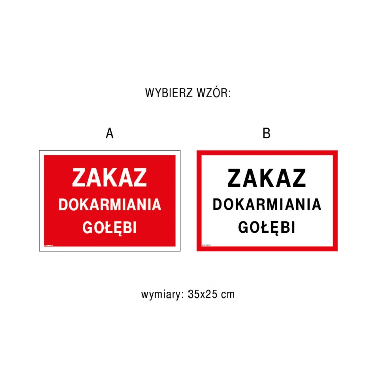 Verbot der Fütterung von Tauben - Schild Größe 350x250mm - PVC - farbiger UV-Druck - TAB194