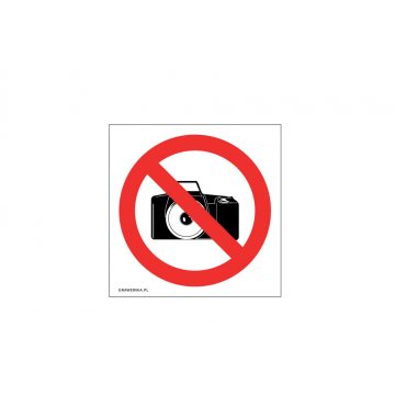 Fotografieren verboten - Größe 120x120mm - PVC - farbiger UV-Druck - TAB202