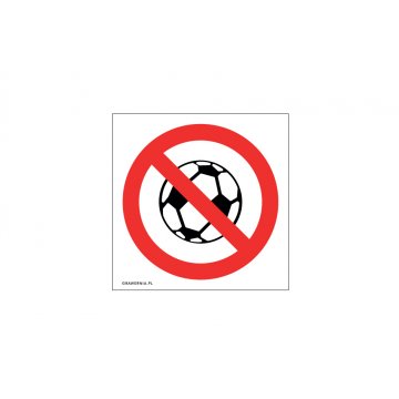 Ballspiel verboten - Größe 120x120mm - PVC - farbiger UV-Druck - TAB206