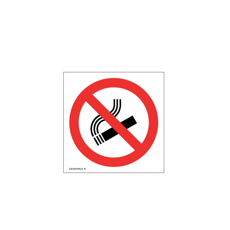 Rauchen verboten - Abm. 120x120mm - PVC - farbiger UV-Druck - TAB201