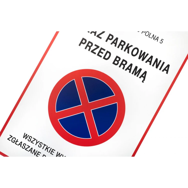Parkverbot vor dem Tor - Schild Größe 490x900mm - PVC - farbiger UV-Druck - TAB432