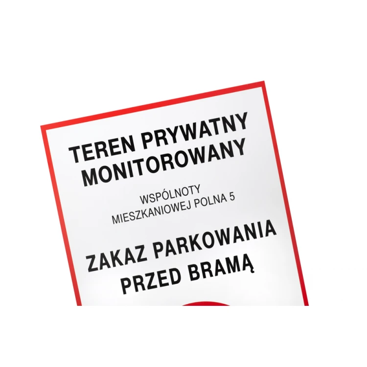 Parkverbot vor dem Tor - Schild Größe 490x900mm - PVC - farbiger UV-Druck - TAB432