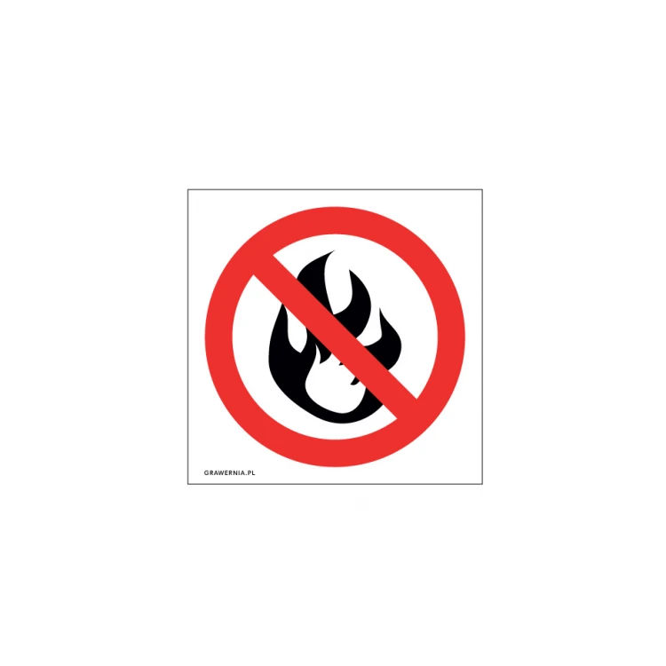 Feuerverbot - Größe 120x120mm - PVC - farbiger UV-Druck - TAB210