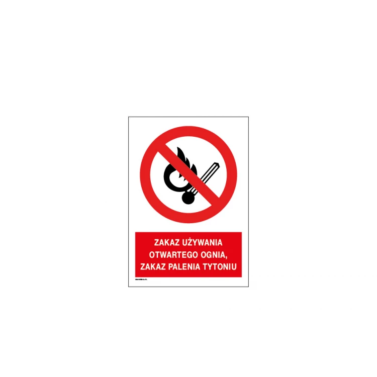 Verbot von offenem Feuer, Rauchverbot - Größe 297x210mm (A4) - PVC - farbiger UV-Druck - BHP063