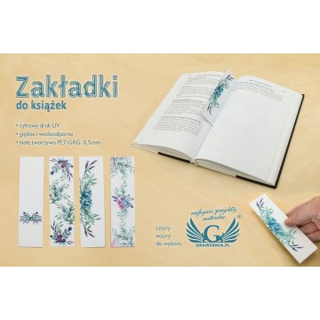 Lesezeichen Set 4 Stück - Blumenmuster - UV-Digitaldruck - ZAK003