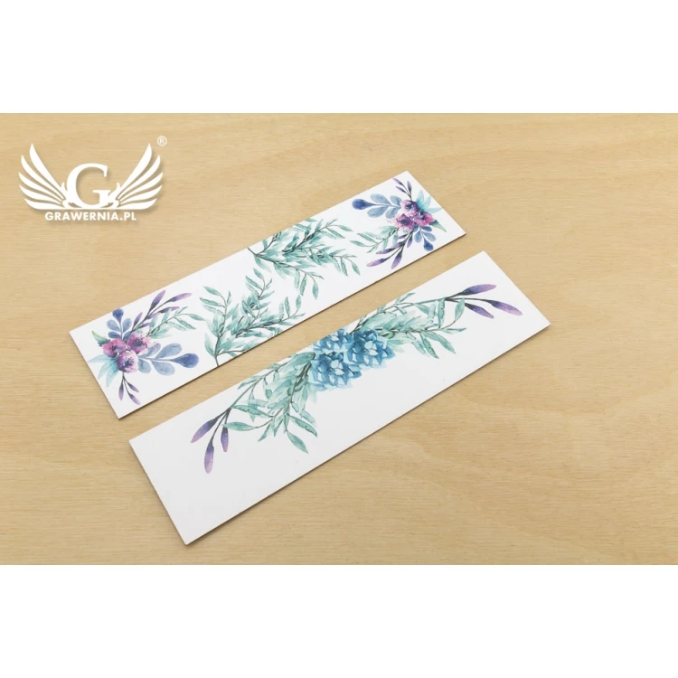 Lesezeichen Set 4 Stück - Blumenmuster - UV-Digitaldruck - ZAK003