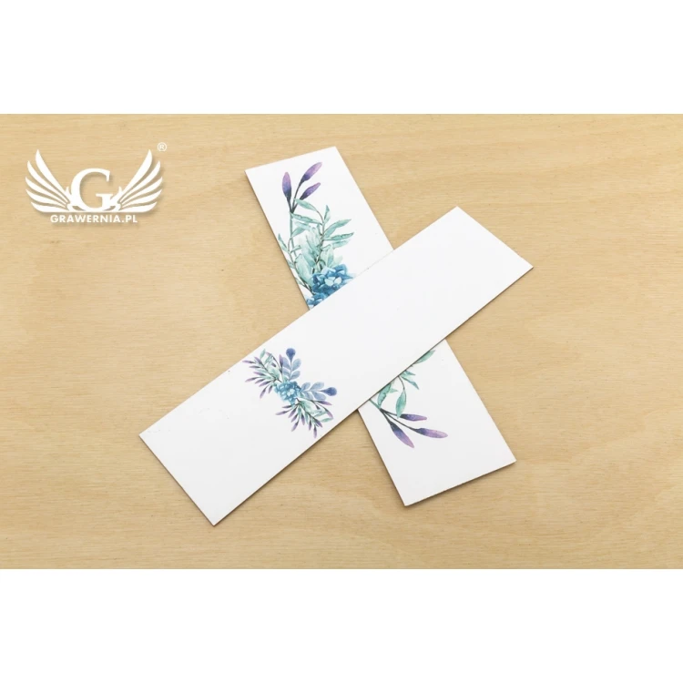 Lesezeichen Set 4 Stück - Blumenmuster - UV-Digitaldruck - ZAK003