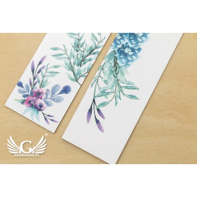 Lesezeichen Set 4 Stück - Blumenmuster - UV-Digitaldruck - ZAK003
