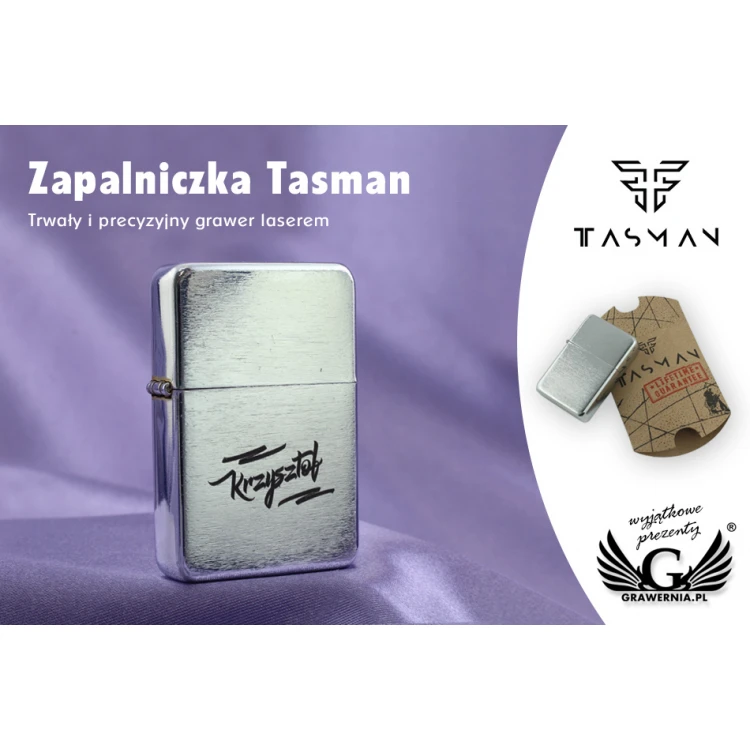 Feuerzeug Tasman Gebürstetes Chrom - TAS002