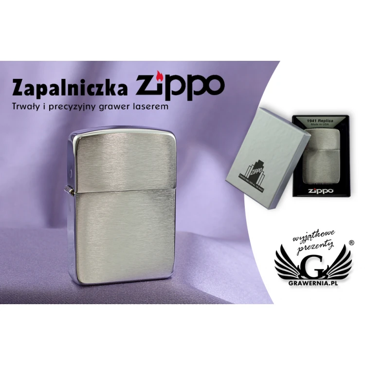 ZIPPO Feuerzeug 1941 Replica Gebürstetes Chrom - ZIP051