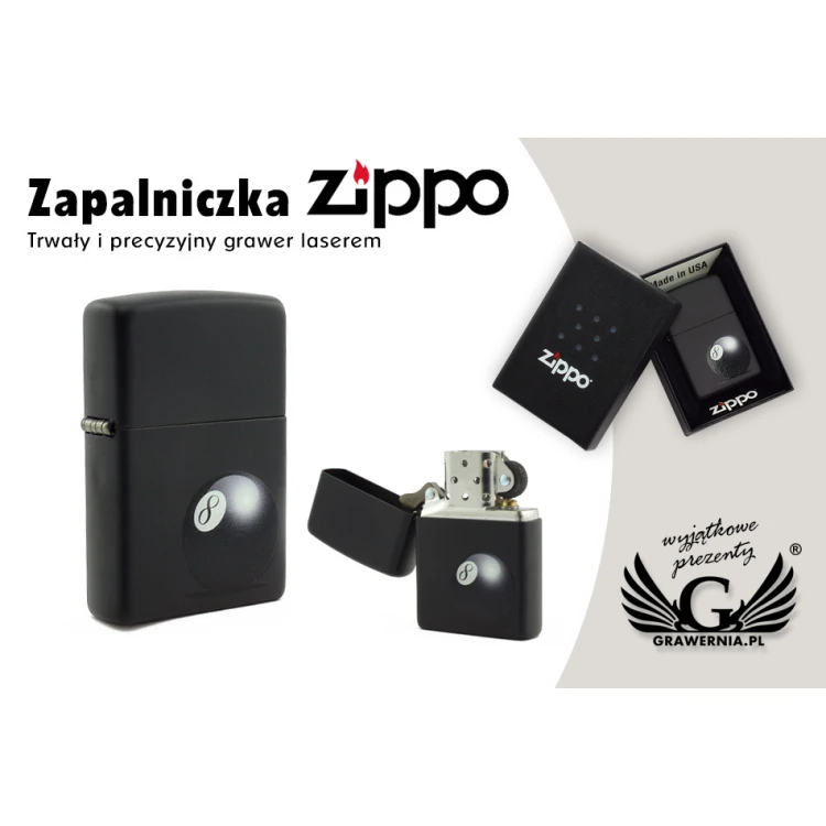 ZIPPO Feuerzeug 8-Ball Black Matte - ZIP034
