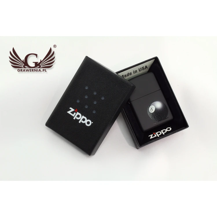 ZIPPO Feuerzeug 8-Ball Black Matte - ZIP034