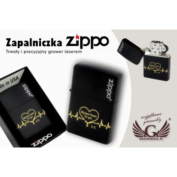 ZIPPO Feuerzeug Black Matte Logo - ZIP056