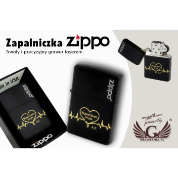 ZIPPO Feuerzeug Black Matte Logo - ZIP056
