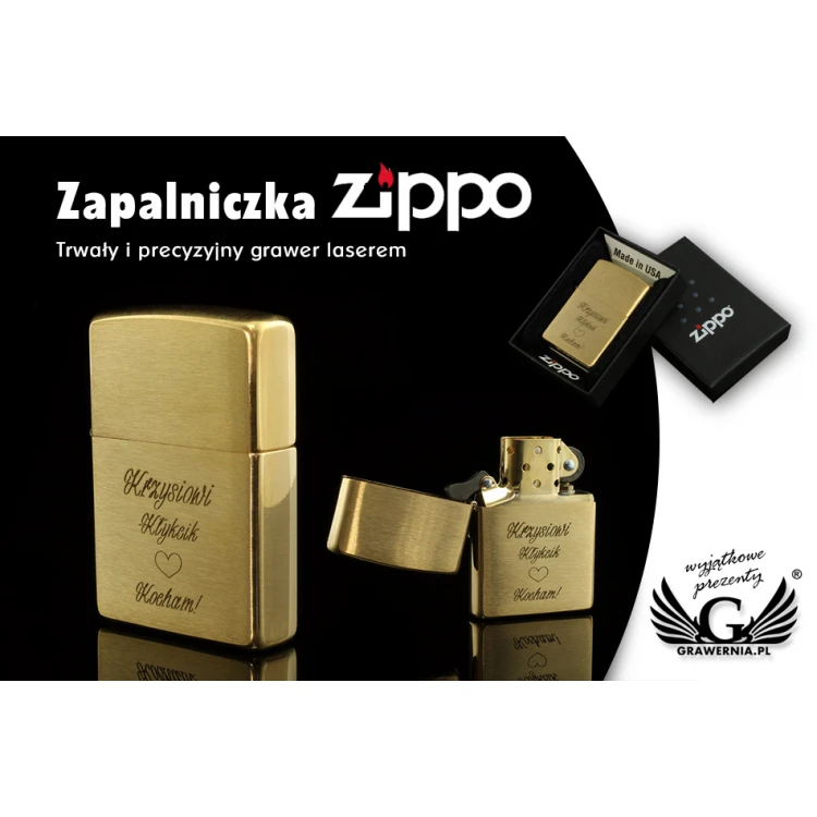 Zippo Feuerzeug Brushed Brass - ZIP053