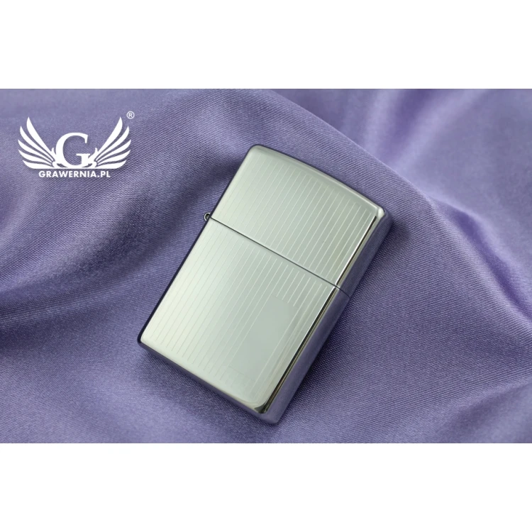 ZIPPO Feuerzeug Engine Turned High Polish Chrome - ZIP013